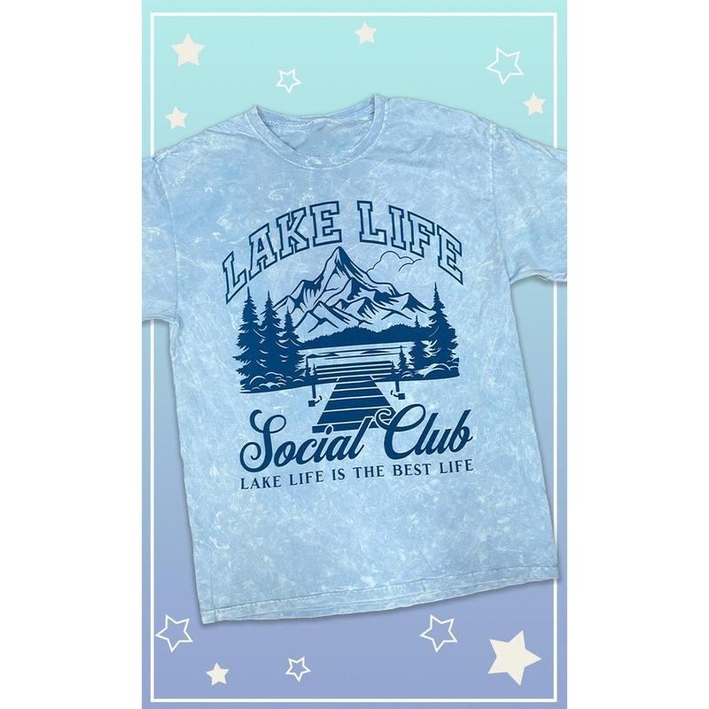 Lake Life Social Club Graphic Mineral Washed T-Shirt