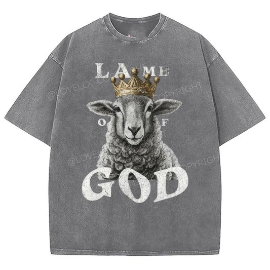 Lamb of God Washed T-Shirt, Christian Jesus  t shirts, Vintage 90s Graphic Tee Gift Cotton Top Womenswear Bottom