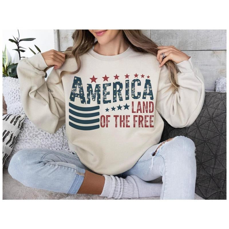 Land Of The Free , 4th Of July Shirt, America , 4th Of July Sublimation Design, Retro , Sublimation Design, Digital Download