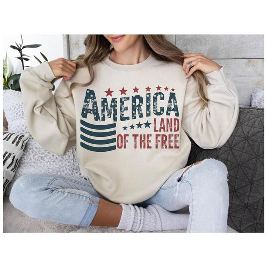 Land Of The Free , 4th Of July Shirt, America , 4th Of July Sublimation Design, Retro , Sublimation Design, Digital Download
