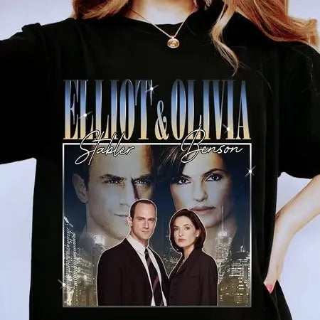 Law And Order Olivia Benson And Elliot Stabler Shirt | Elliot and Olivia Shirt | Law And Order Shirt | Vintage 90s Shirt