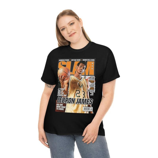 Lebron James Chosen One Slam Cover Tee Shirt, Basketball Fan Gift Shirt, Retro Basketball, 90s Basketball, Basketball Gift, Unisex T-Shirt, Gifts For Women Men, Short Sleeve Tee Shirt, Gifts For Birthday