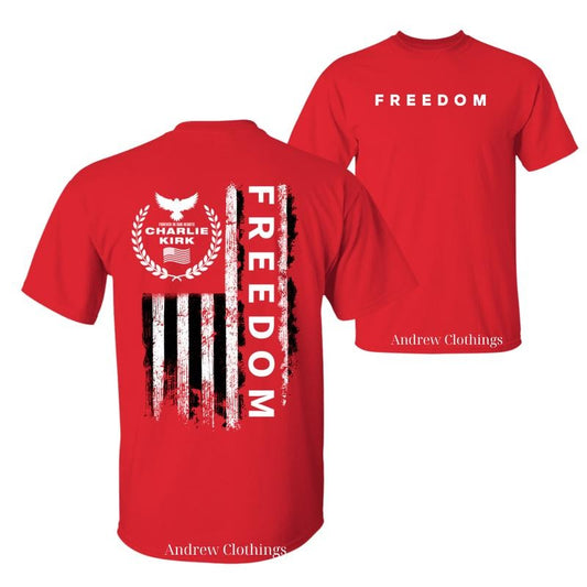 Legend Forever In Our Hearts - FreeDom Shirt, October 14th Red T-shirt, In October We Wear Red Birthday Shirt, Memorial Tribute Unisex Cotton Top