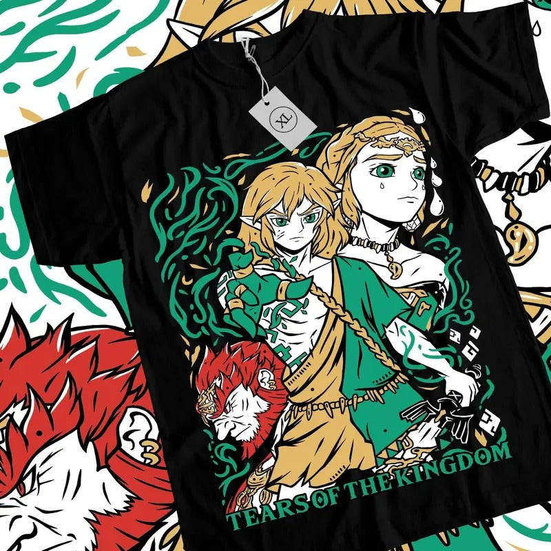 Legend of Zelda T-Shirt, Link Hylian Crest Tee, Funny Zelda Gift Shirt, Anime Shirt Classic Cotton