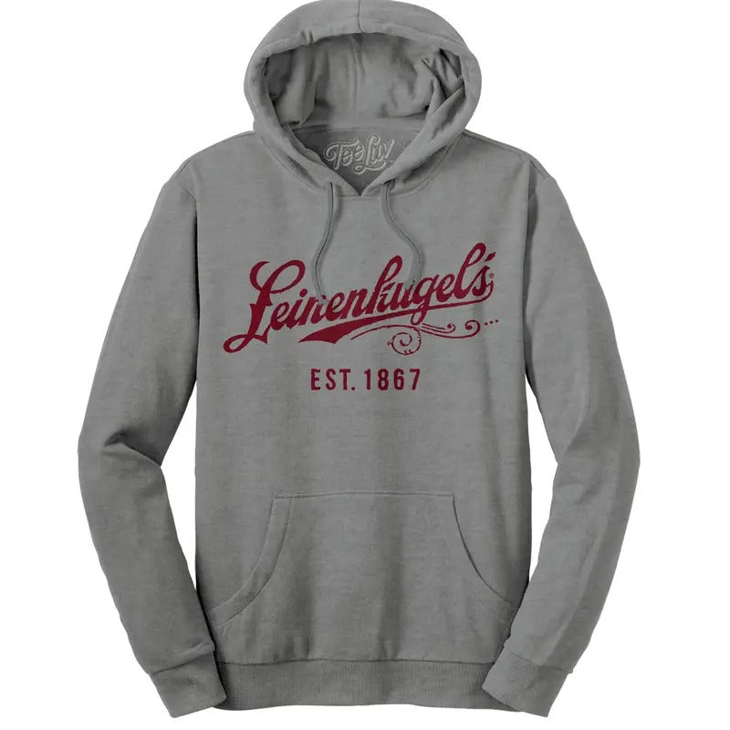 Leinenkugel's Beer Logo Pullover Hooded Sweatshirt - Gray