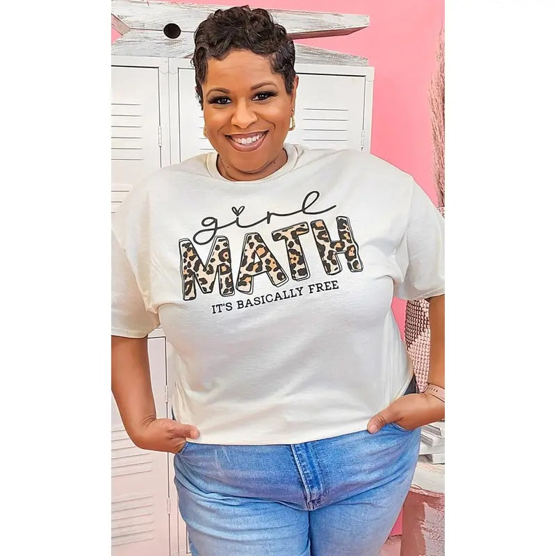 Leopard Girl Math Graphic Shirt