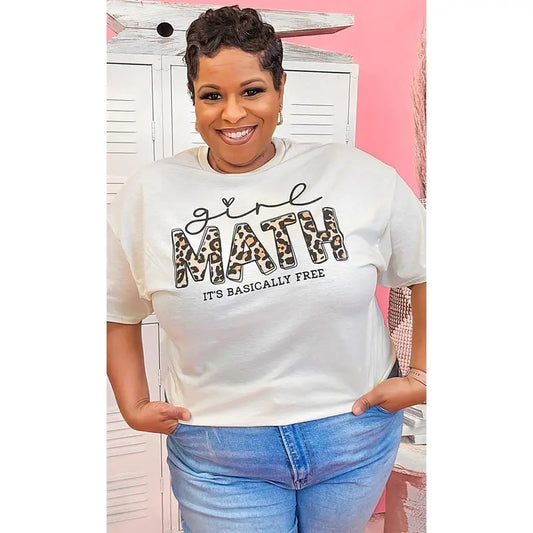 Leopard Girl Math Graphic Shirt
