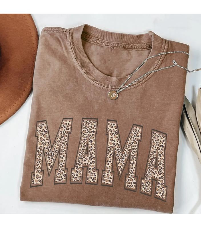 Leopard Mama Shirt, Mothers Day Gift, Mom Shirt, Retro Mama Shirt, Gift For Mom, Mama Shirt, Gift for her, crewneck