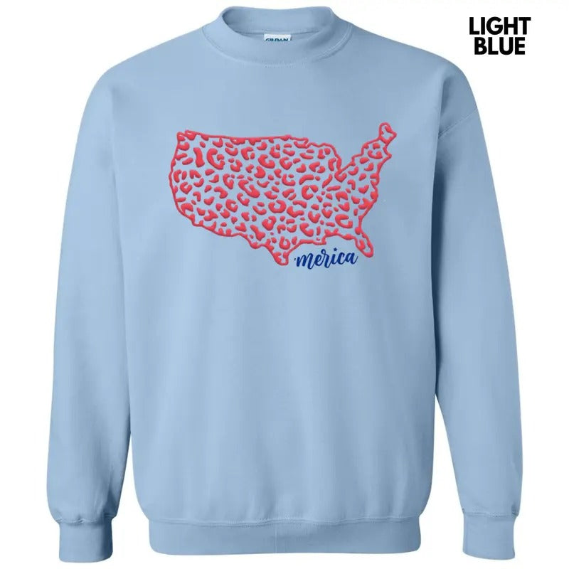 Leopard United States Puff Sweatshirt