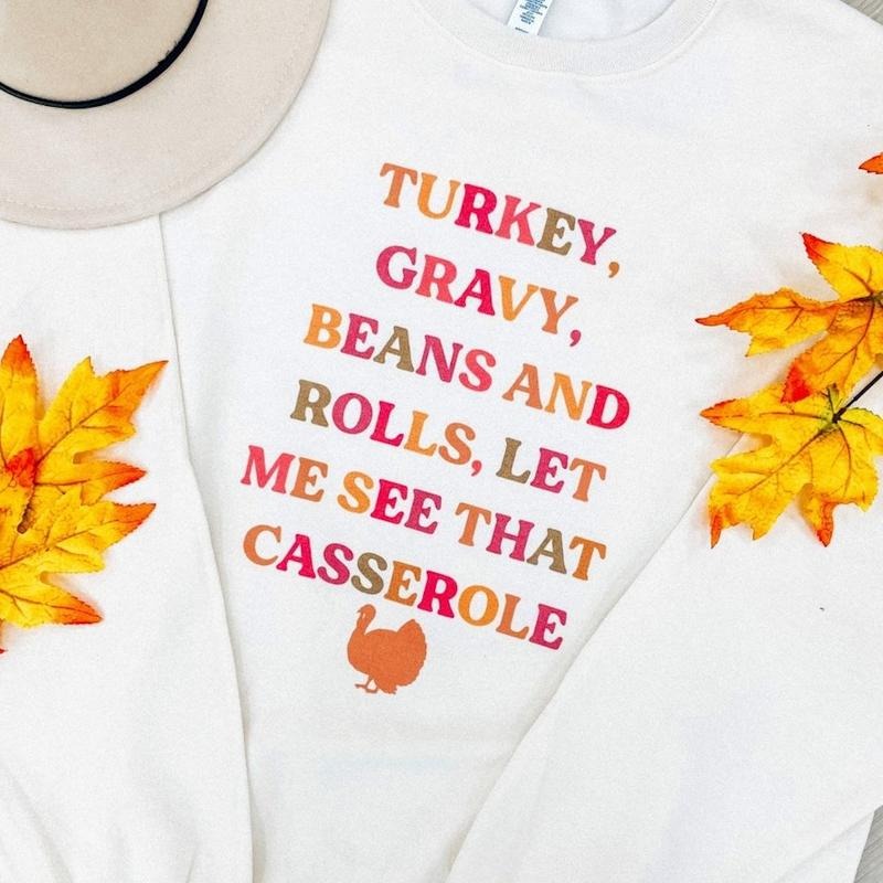 'Let Me See That Casserole' Cream Crewneck Sweatshirt