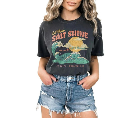 Let Your Salt Shine Christian Shirt, Bible Verse Tee, Retro Christian Tee, Christian Faith Based Shirt, Trendy Jesus Apparel, Unisex T-Shirt, Short Sleeve Tee Shirt, Gifts For Women, Gifts For Birthday