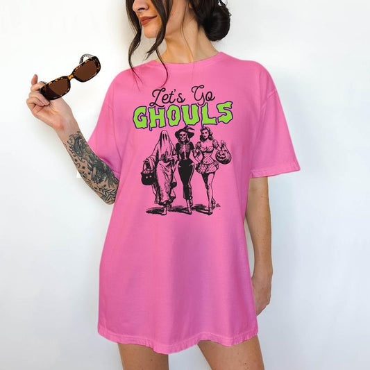 Let's Go Ghouls - T-Shirt - DTF Print, Unisex T-Shirt, Funny Tee, Comfortable Shirt