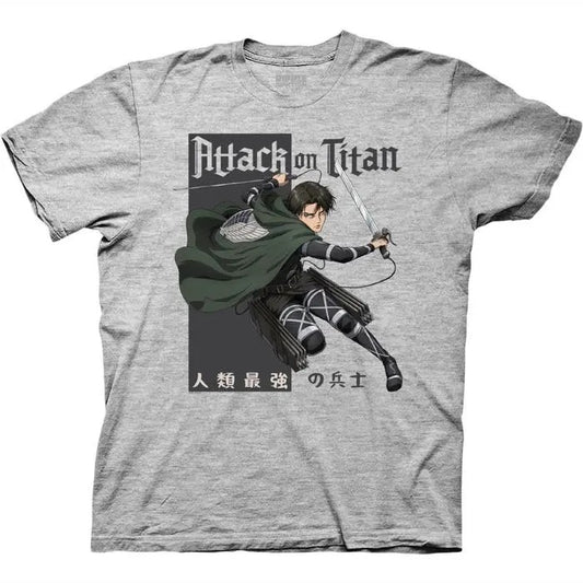 Levi Ackerman AOT T-Shirt, Epic Soldier Design, Perfect for Attack on Titan Fans, Anime Graphic Tee