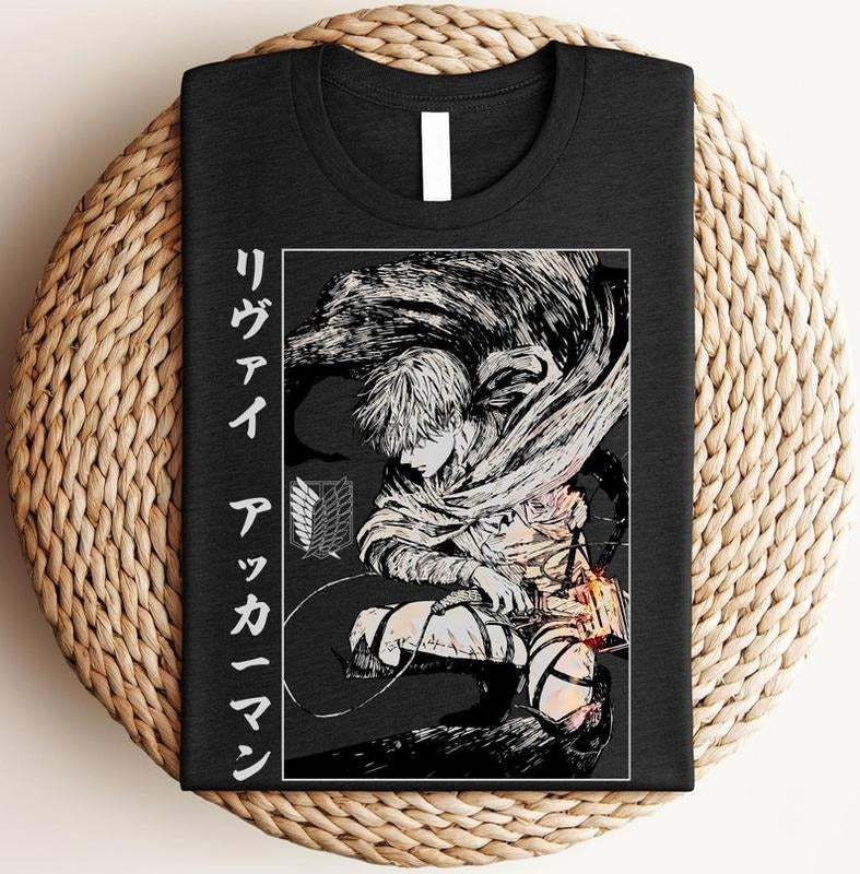 Levi Shirt, AOT, Survey Corps Shirt, Levi Ackerman Shirt, Anime Graphic Tees, Gift For Him, Her, Unisex Manga T-shirt