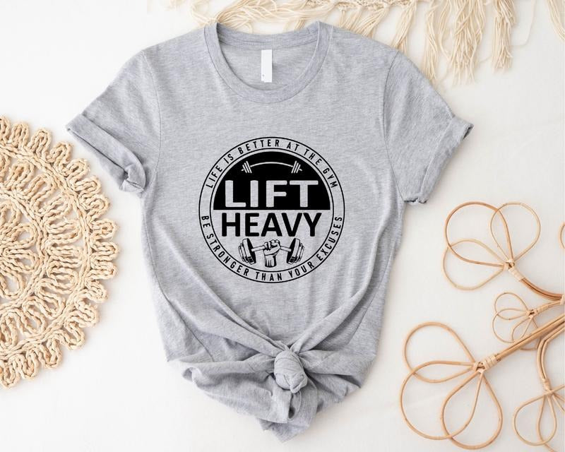 Life Is Better At The Gym T-Shirt, Lift Heavy Shirt, Unisex Fitness Gift Tee, Gym Lover Man Shirt.