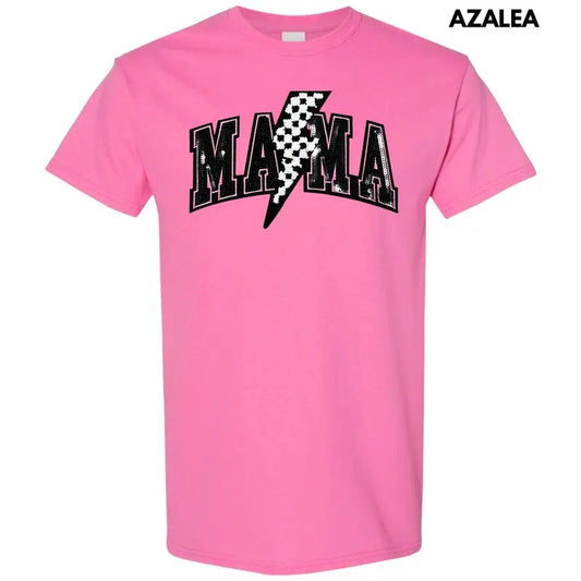 Lightning Mama Black Sequin Patch Gildan Short Sleeve T-Shirt