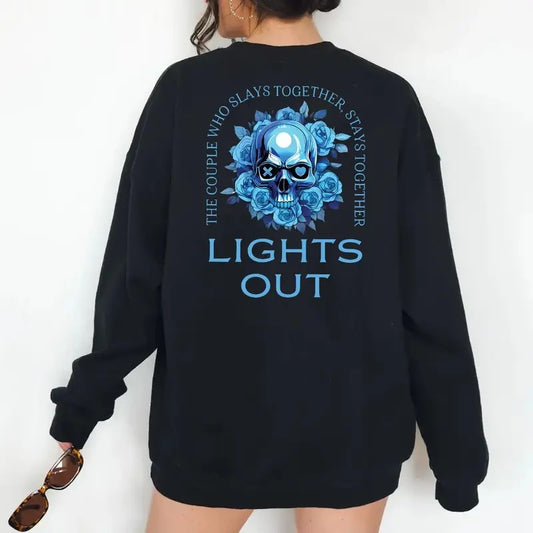 Lights Out By Navessa Allen, Special Edition, Book Sweatshirt, Lights Out Shirt, Reader's Gift Shirt, Dark Romance Books Unisex Sweater Pullover Tee