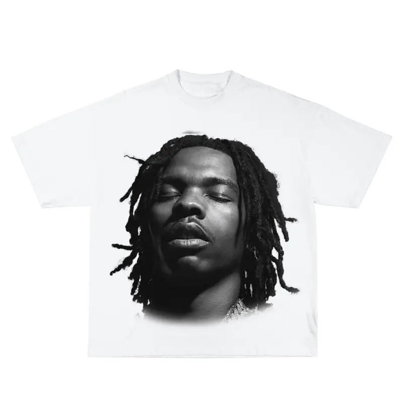 Lil Baby Inspired Vintage Graphic T-shirt Heavy Cotton Tee Basketball 90 s Styled Shirt Hiphop Vibes Y2K Aesthetic Throwback Classic Big Face Celebrity Tee