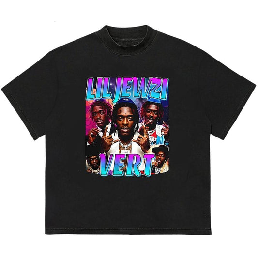 Lil Jeewzi Verrt T-Shirt Cotton Graphic Design Cotton HipHop Style Oversized