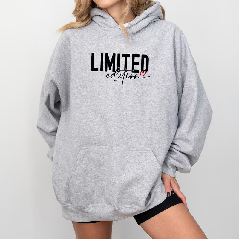 Limited Edition Hoodie, Positive Quote Sweatshirt for Women, Mental Health Hoodies, Motivational Pullover, Inspired Gift Ideas for Her, Soft Cotton Long Sleeve Womenswear, Comfy Casual Women's Tops