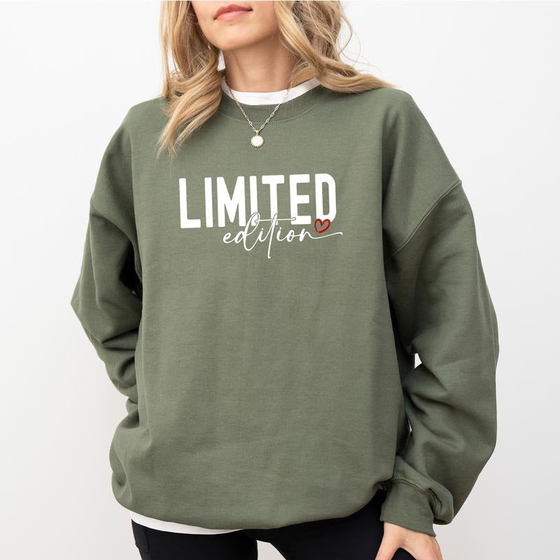 Limited Edition Sweatshirt, Positive Quote Crewneck for Women, Mental Health Sweater, Motivational Pullover, Inspired Gift Ideas for Her, Soft Cotton Long Sleeve Womenswear, Comfy Casual Women's Tops