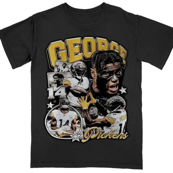 Limited George Pickens T-shirt, Vintage 90s Homage Retro Classic American Graphic Tee, Bootleg Best Seller Unisex T-Shirt Gift