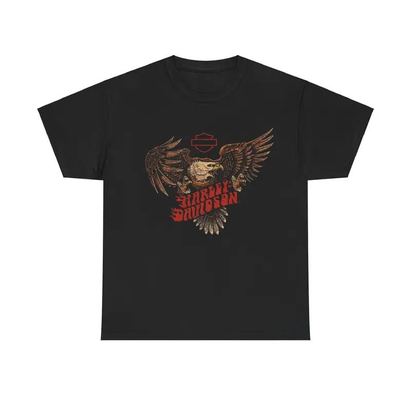 Limited Harley Davidson Electric Eagle 90s Vintage Bootleg Style T-Shirt, Classic Retro Graphic Unisex Tee Gift For Men and Women