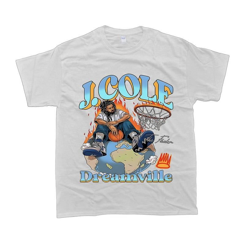 Limited J Cole Dreamville Vintage T-Shirt For Men For Women Clothing Fitted