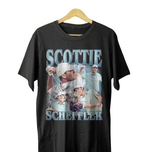 Limited Scottie Scheffler Shirt Gift professional golfer Graphic Tee Rap T-Shirt Vintage 90s shirt Unisex Bootleg Vintage 90s Style T-Shirt PGA Masters The Open Golf Casual Classic Cotton Fabric Menswear Top