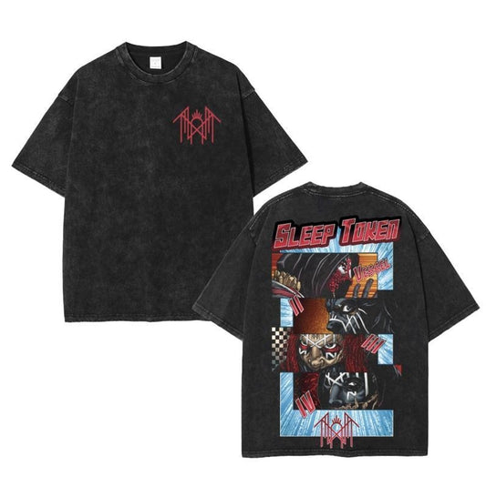 Limited Vintage Sleep Token All Member Heavy Metal Shirt, Unisex Oversized Rock Band Lightweight Washed Soft T-Shirt, Gift for Men for Woman Top