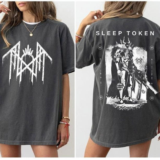 Limited Vintage Sleep Token Reaper Angel 2 Sides TShirt, Vintage Rock Band Tee, Sleep Token Tour Merch, Gifts For Fan Men Women