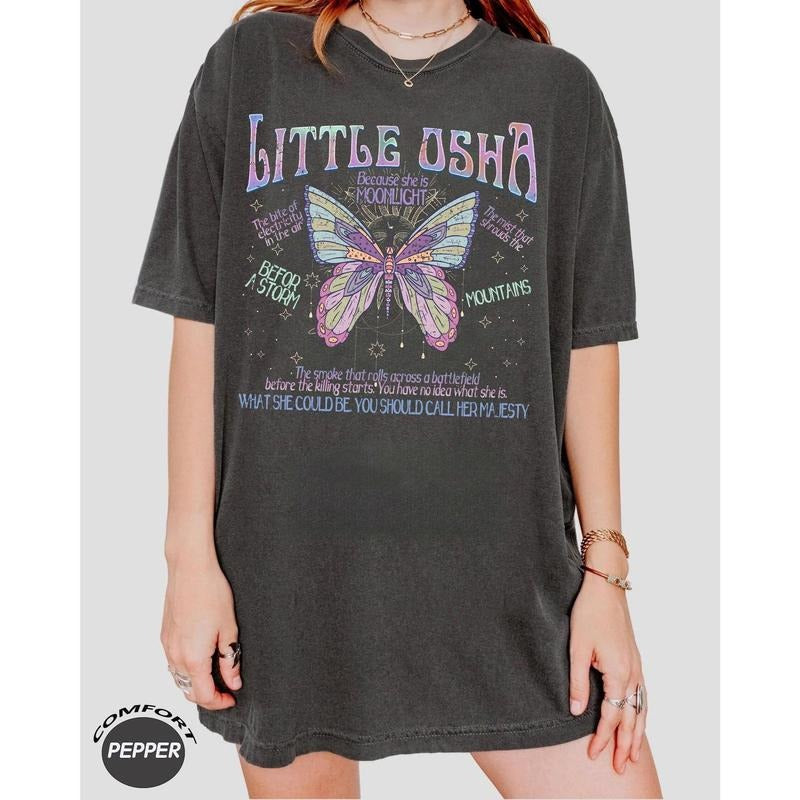 Little Osha Butterfly Comfort Colors Shirt, Quicksilver Callie Hart Shirt, Saeris Fane Kingfisher Inspired Tee, Quicksilver Fan Tshirtstyle{n002}2