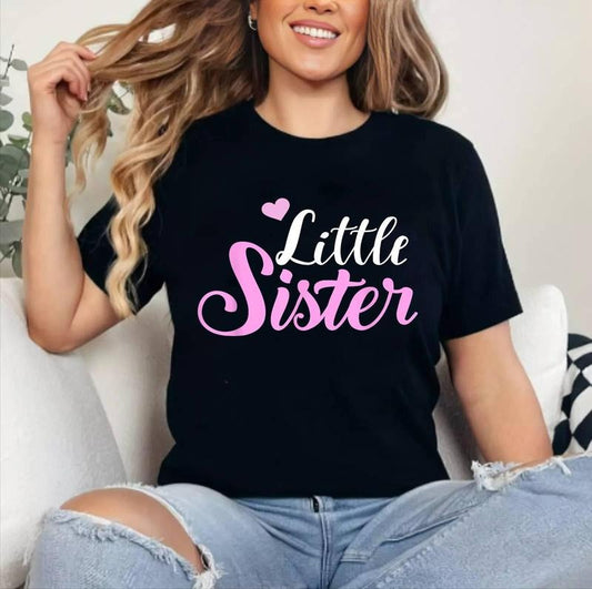 Little Sister Graphic design T-Shirt | Cotton 100%, Crewneck, Top Womenswear