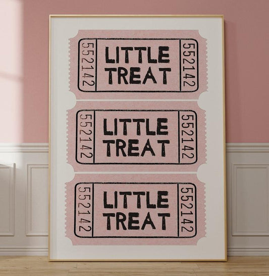 Little Treat Art Print Poster, Retro Kitchen Decor, Treat Yo Self Wall Art, Disco Kitchen Art, Y2k Poster, Girl Dinner Print, Poster Prints No Frame, Gifts For Him Her Bedroom Decor, Big Wall Decor, Gifts For Birthday Artwork Landscape