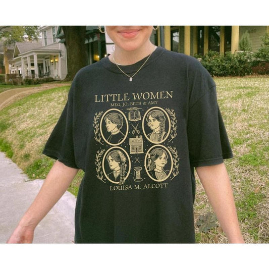 Little Women Shirt, Louisa M. Alcott Classic Literature TShirt, Bookish Reading Tee, Literary Gift For Book Lover, Librariancore