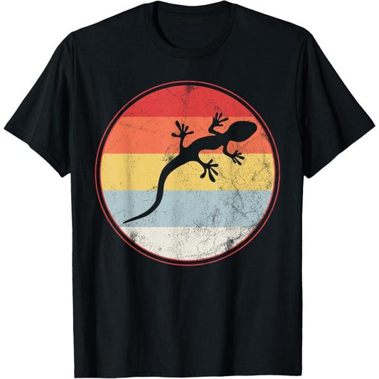 Lizard Vintage Geckos Terraristic Reptiles Hobby T-Shirt made in usa