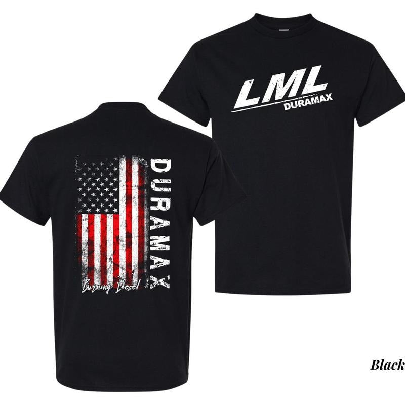 Lml Duramax Mens With American Flag T- Shirt Cotton Fabic Soft Top For Men And Women Pullover For Daily Wear