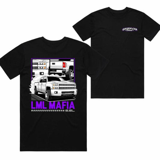 Lml Mafia Purple Graphic Tee - Truck Enthusiasts Soft Breathable Material Perfect Gift For Men And Women Everyday Relaxed Shirt