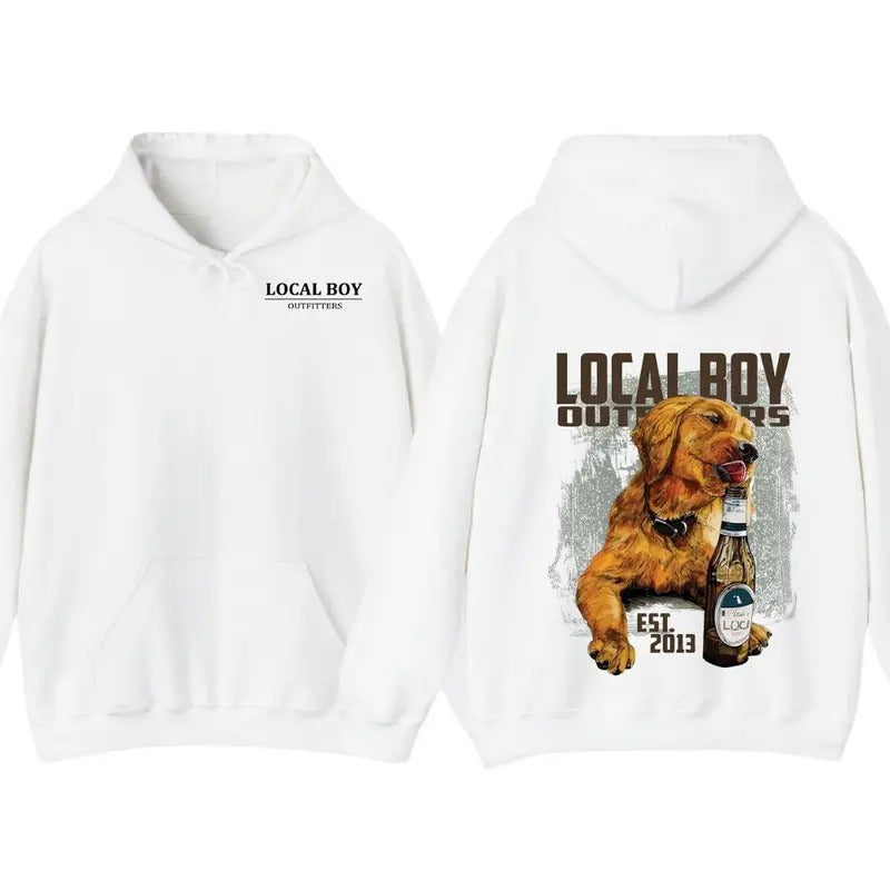 Local Boy Outfitters Golden Retriever T-Shirt - Hoodie Comfortable and Stylish Black Tee for Dog Lovers and Outdoor Enthusiasts for Casual Wear