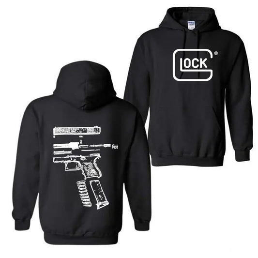 Lock In Glock We Trust Double Side Hoodie, Disassembly Hoodie, Glock Hoodie, Unisex Classic Cotton Tee, For Men, For Women