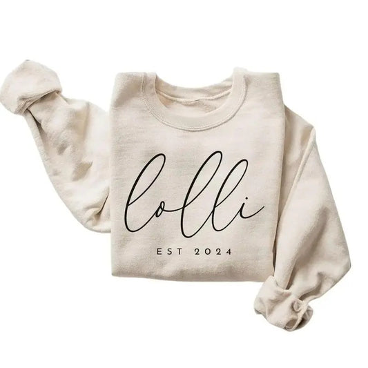 Lolli Est Sweatshirt Gift for Grandma Mothers Day Shirt, Hoodie 2024 Unisex Womenswear Pullover