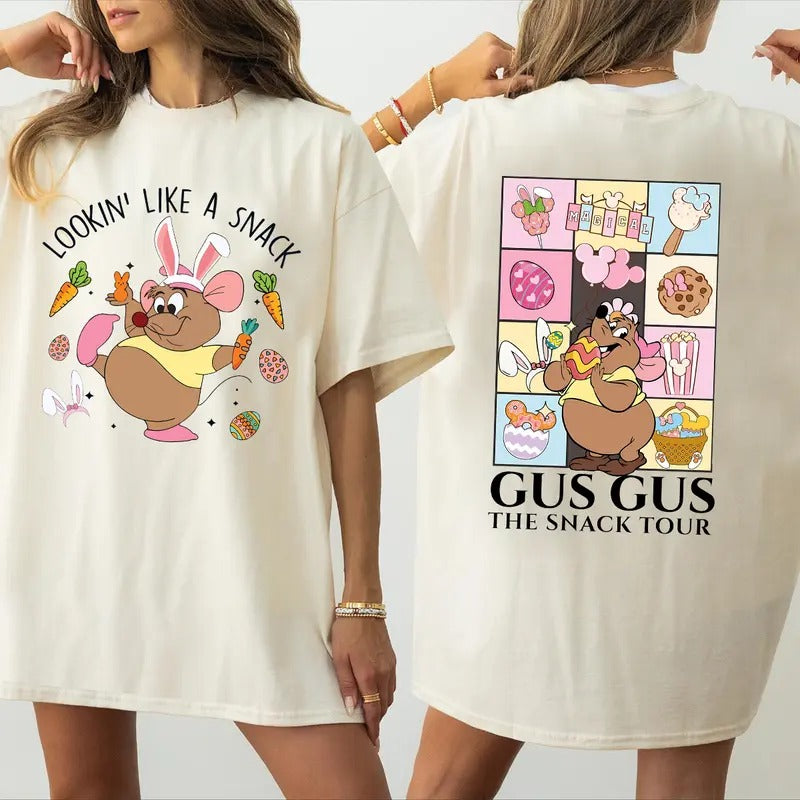 Lookin' Like A Snack Easter T-shirt, Gus Gus Easter Day Tee, Easter Eggs T-Shirt, Easter Bunny Ears Sweater, Easter Mouse Sweatshirt vintage  tees