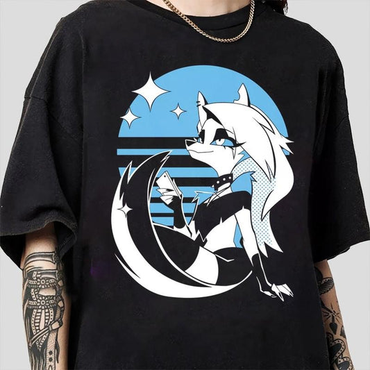 Loona Demon Form Gothic T-Shirt, T-Shirt, T-Shirt, Helluva Boss Characters, Helluva Boss Cartoon , Birthday Gift for fan Hazbin Hotel-1