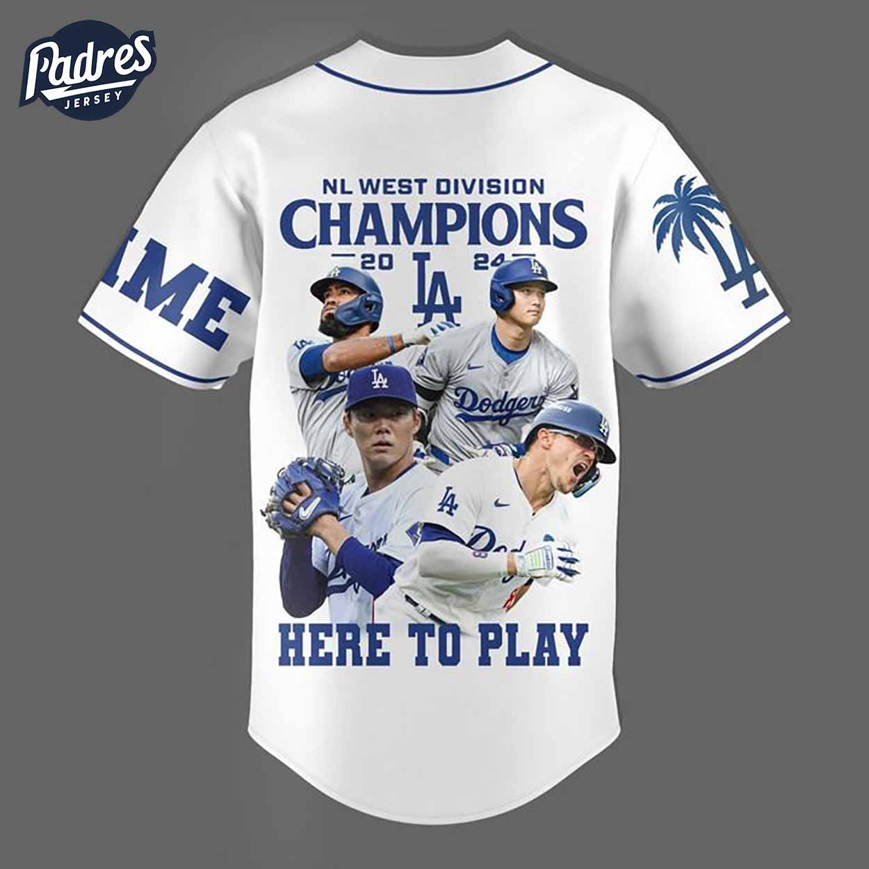 Los Angeles Dodgers NL West Champions Custom Baseball Jersey - Padres Jersey Oasis: Elevate Your Baseball Style Game