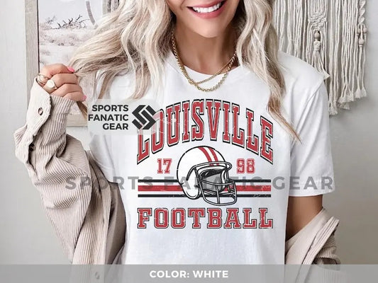 Louisville Retro College Football Shirt, Vintage Style Football Tshirt for Game Day, College Student Alumni Gift
