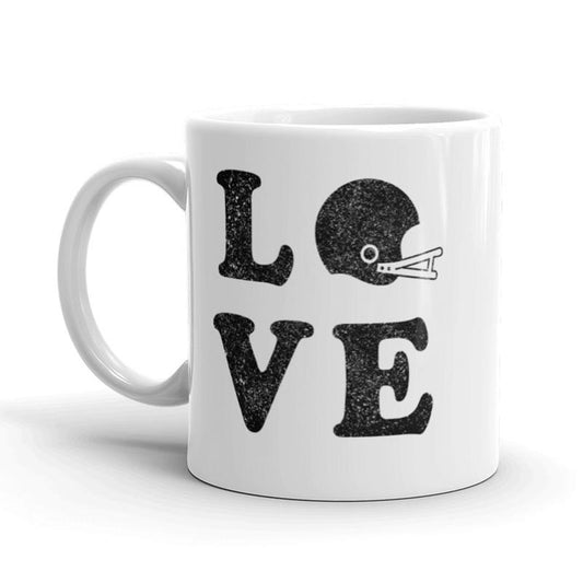 Love Football Coffee Mug Funny Sports Ceramic Cup-11oz Funny Coffee Mugs Ceramic Printed Drinkware Cup