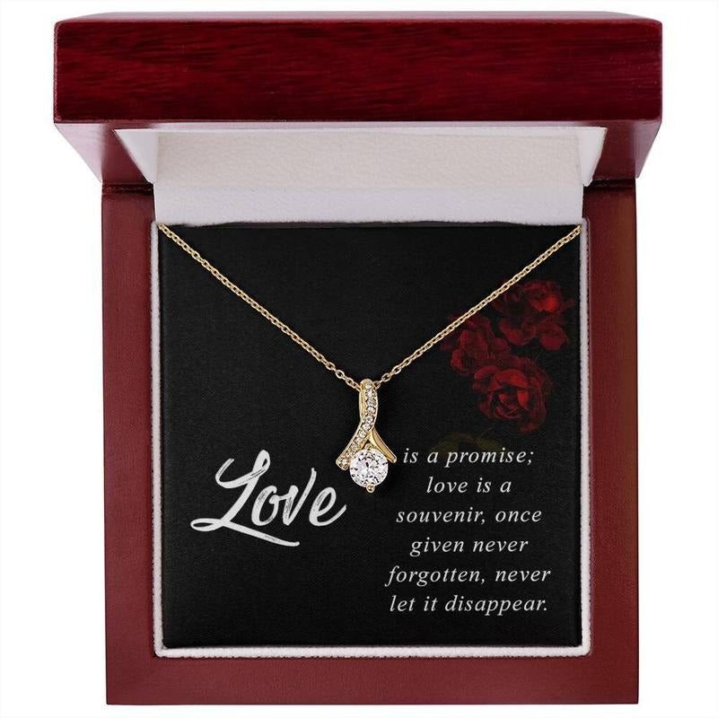 Love Is A Promise Necklace, New Beginnings Gift, Necklace Meaningful Gift, Gift For Her, Sentimental Message Card Jewelry, Love Necklace With Message Card, Gift For Her, Necklace With Gift Box, Valentine Gifts, Jewelry Gift, Gifts For Valentines Day