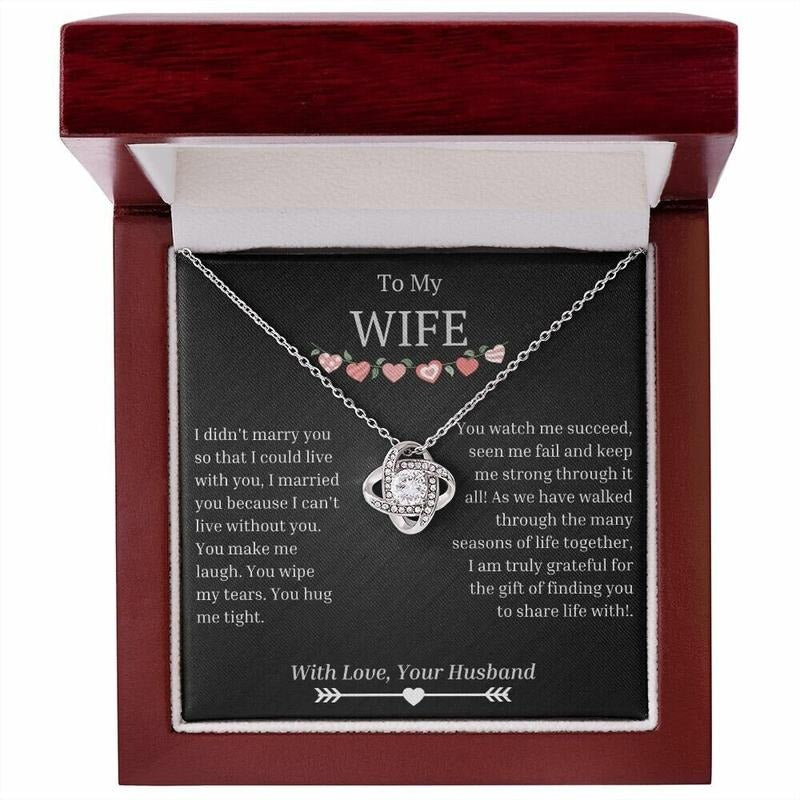 Love Necklace Gift For Her, Wife, Anniversary, Valentine, Birthday Gift, I Am Truly Grateful For The Gift Of Finding You, Love Necklace With Message Card, Gift For Wife, Necklace With Gift Box, Valentine Gifts, Necklace Box, Gifts For Valentines Day
