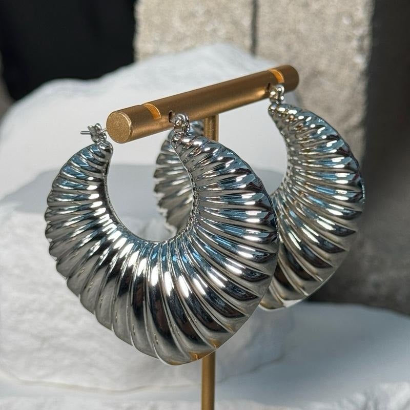 Love Note Textured Hoops