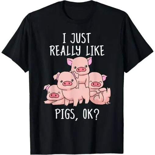 Love Pig Shirt Pig Gifts Pigs Tshirt Men Cute Swine T-Shirt Made in USA